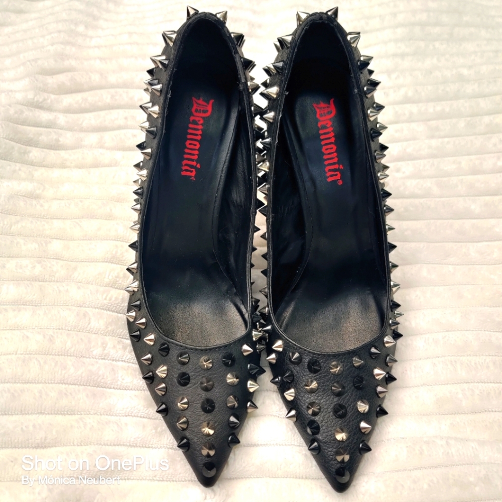 Demonia high heels with spikes